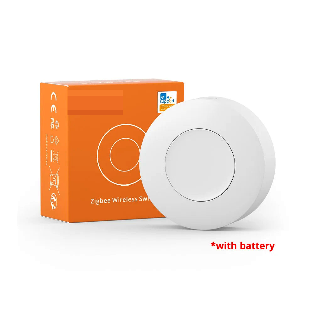 NéoButton Scene Pro SNZB-01P Zigbee wireless switch packaging with battery