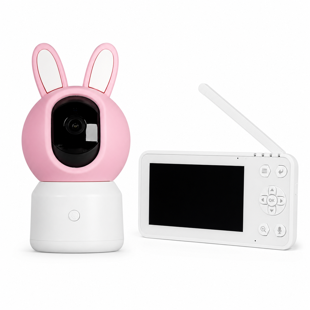 NéoCam Baby Comfort rose avec moniteur parent