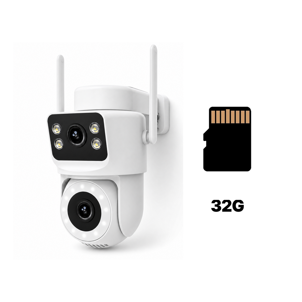 Caméra extérieure Wi-Fi NéoCam Dual Comfort avec carte mémoire 32 Go