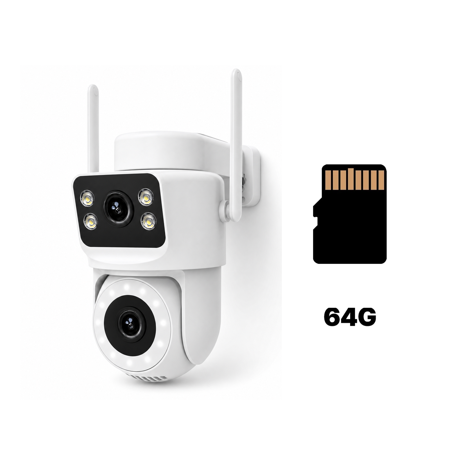 Caméra extérieure Wi-Fi NéoCam Dual Comfort avec carte mémoire 64 Go
