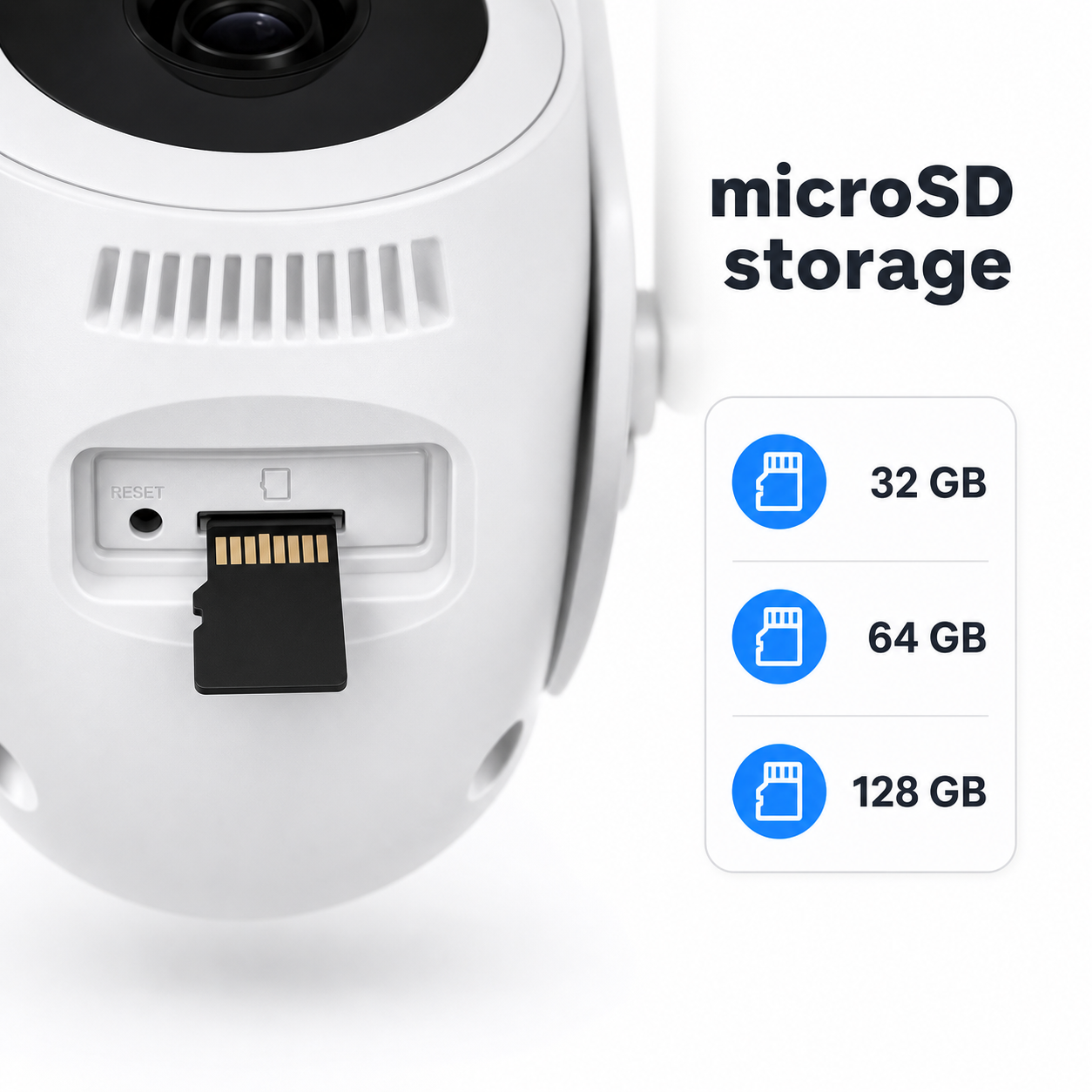 MicroSD storage options for outdoor camera