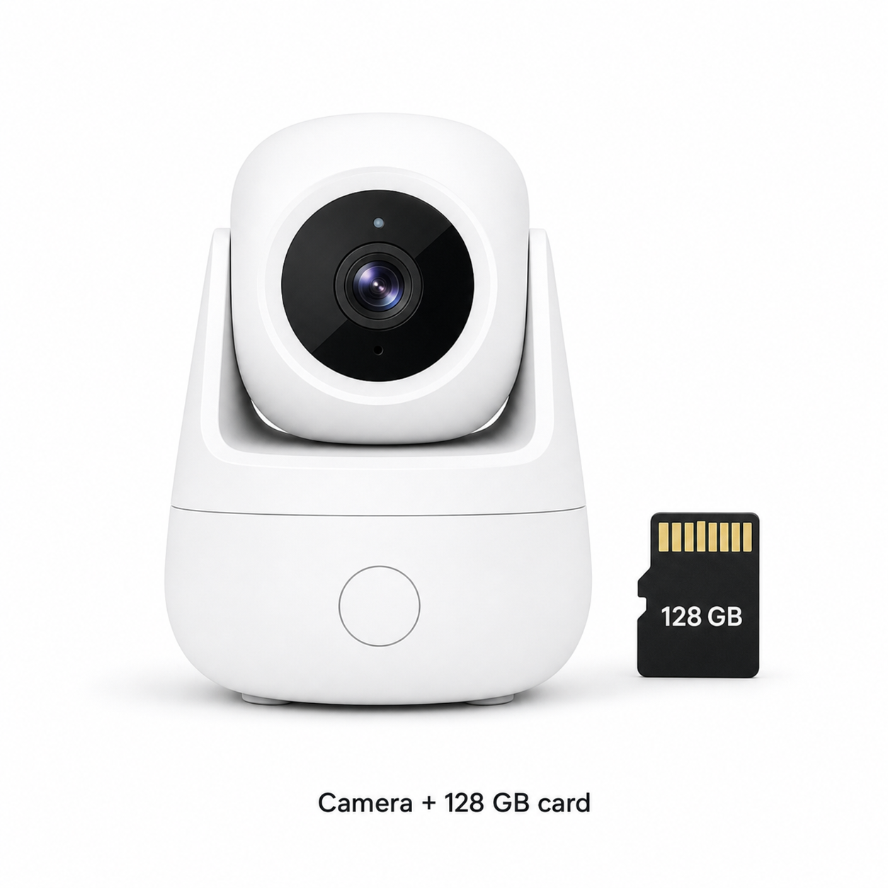 Camera with 128 GB card variant of indoor WiFi camera