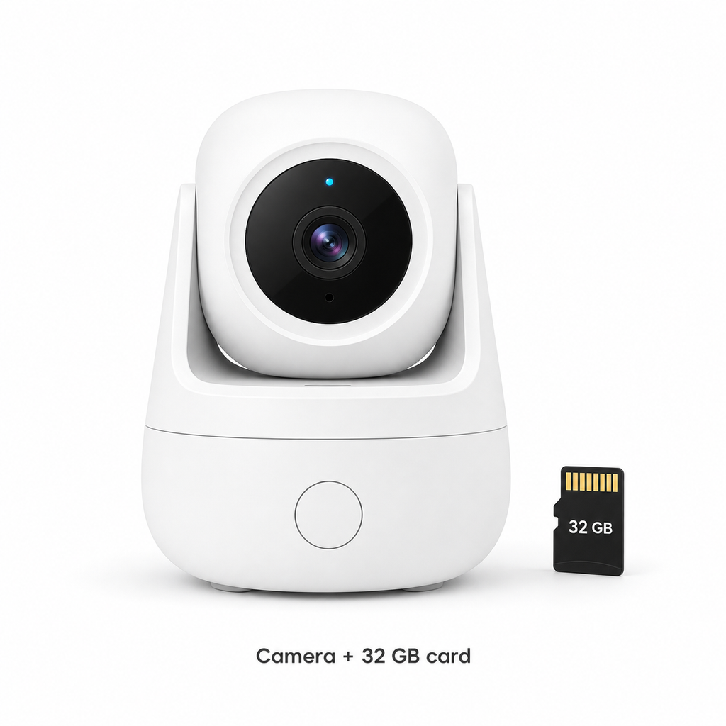 Camera with 32 GB card variant of indoor WiFi camera