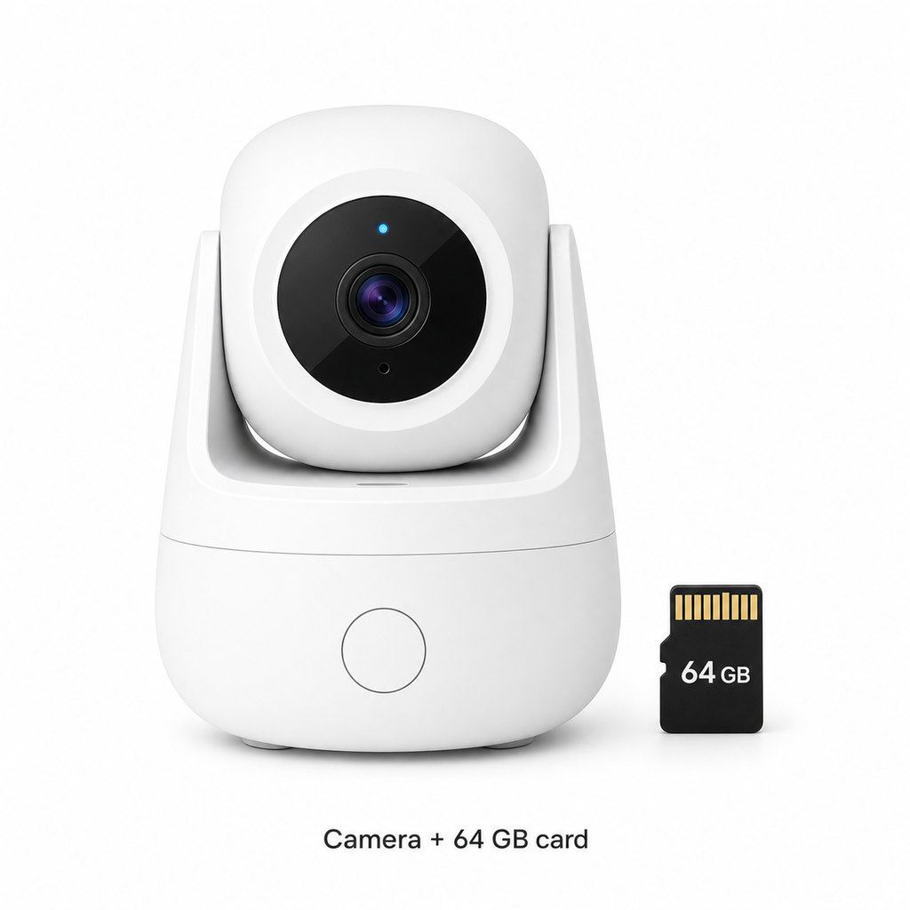 Camera with 64 GB card variant of indoor WiFi camera