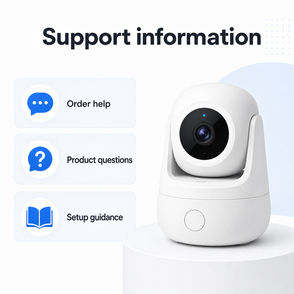 Support information overview for indoor WiFi camera