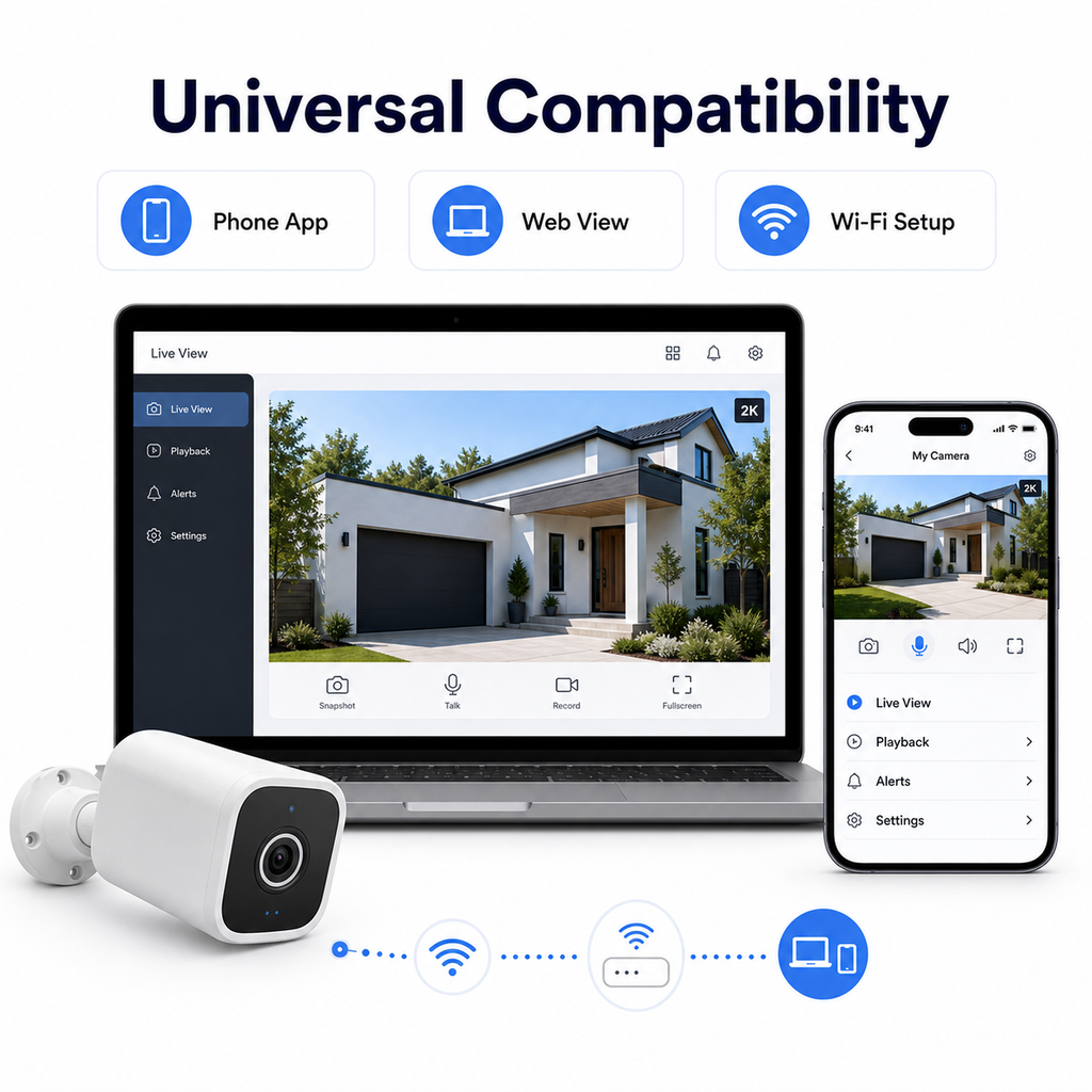 Universal compatibility dashboard for outdoor Wi-Fi camera