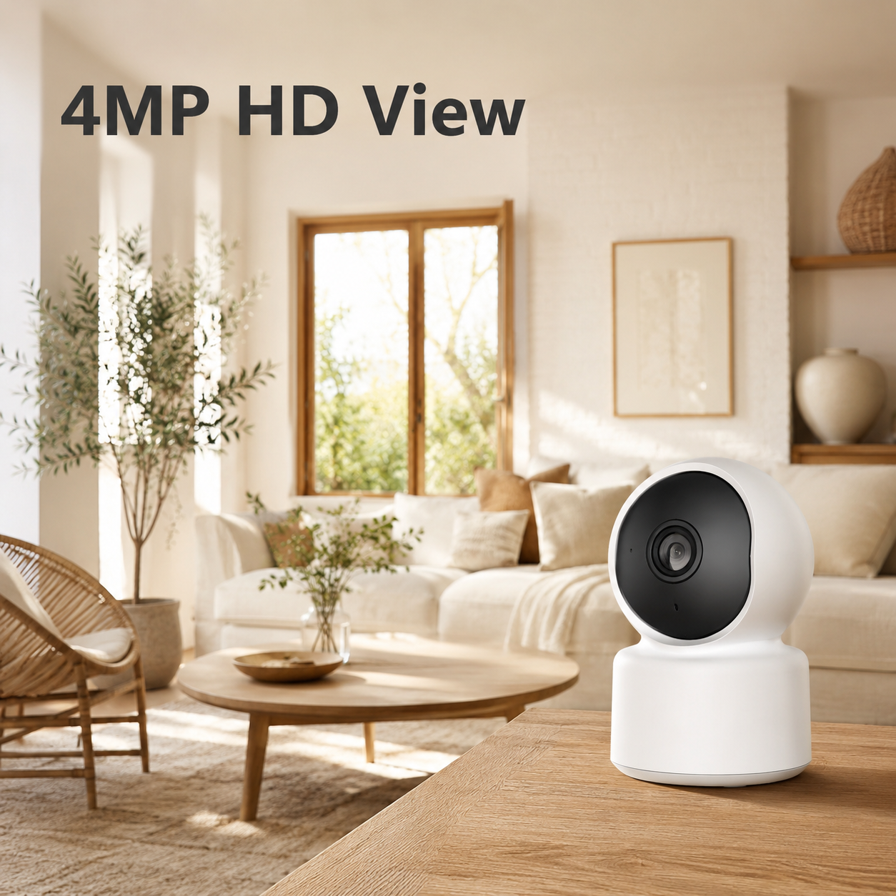4MP HD room view with NéoCam Pan Comfort camera