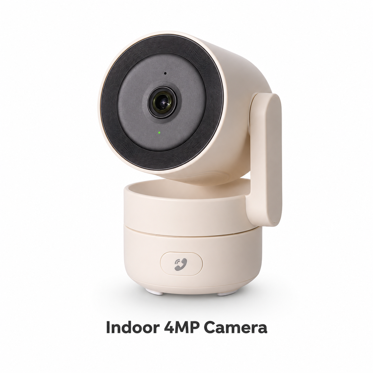 Studio packshot of NéoCam Pan Comfort indoor 4MP WiFi camera