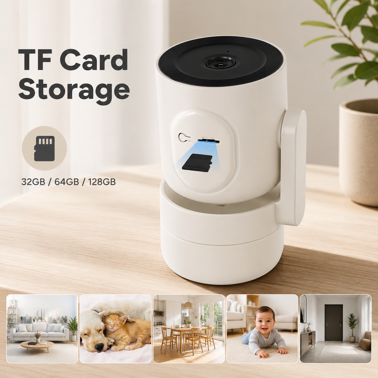 TF card storage options for NéoCam Pan Comfort camera