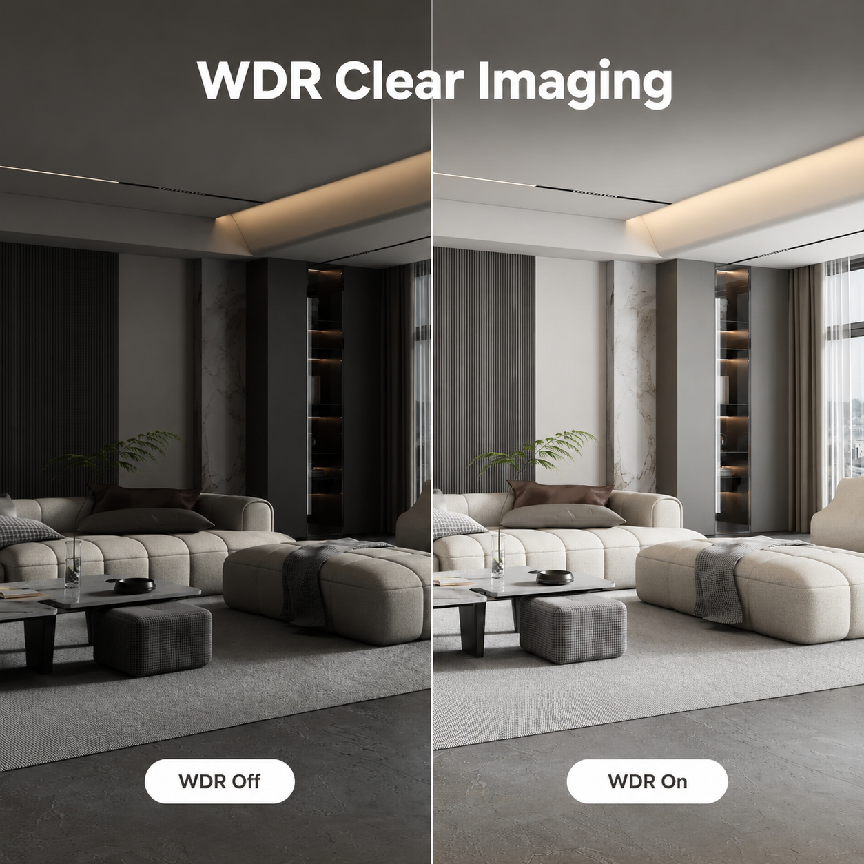 WDR clear imaging comparison for NéoCam Pan Comfort camera