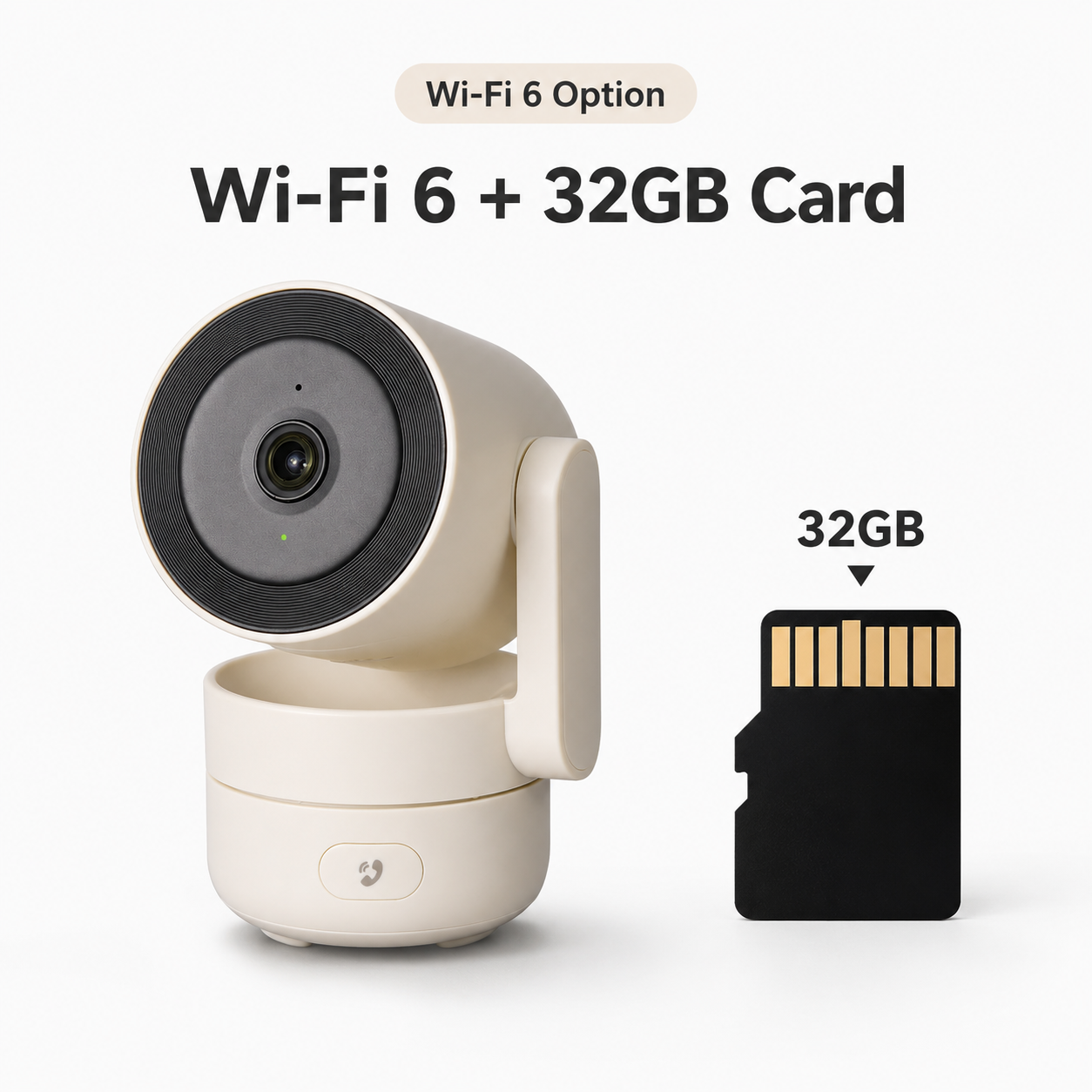 WiFi 6 camera with 32GB memory card