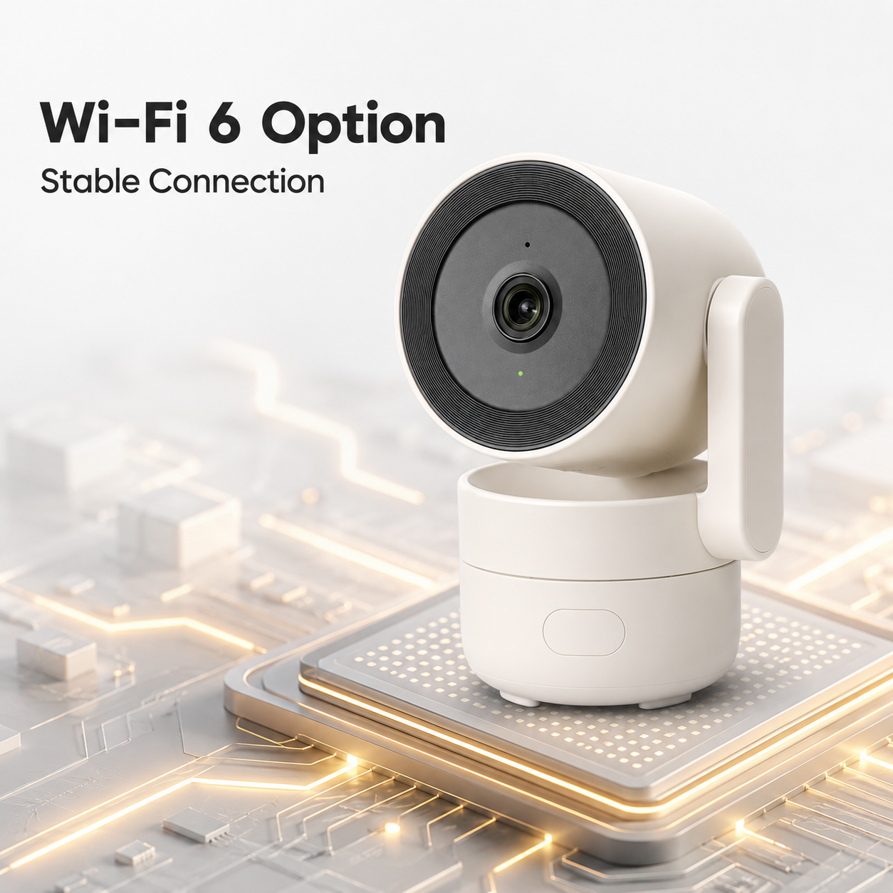 WiFi 6 stable connection concept for indoor 4MP camera