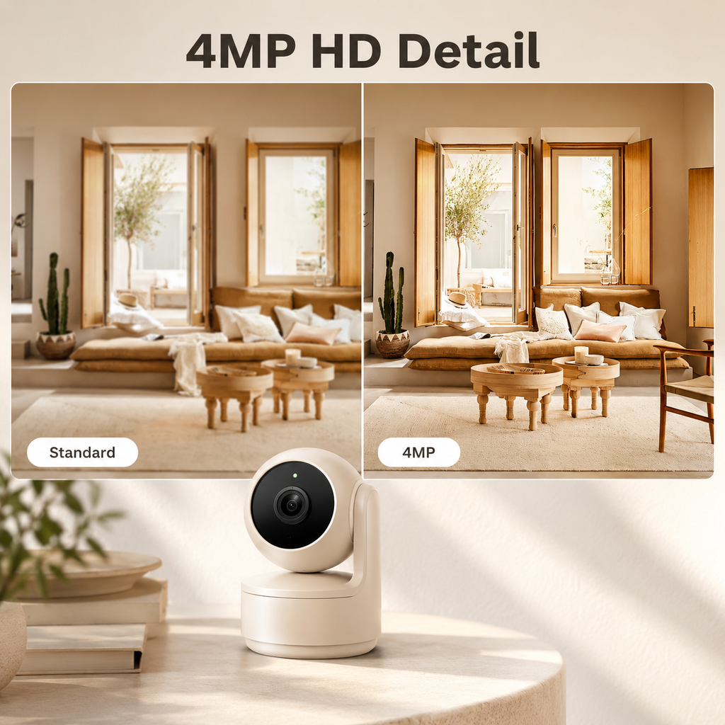 4MP HD resolution comparison for indoor camera