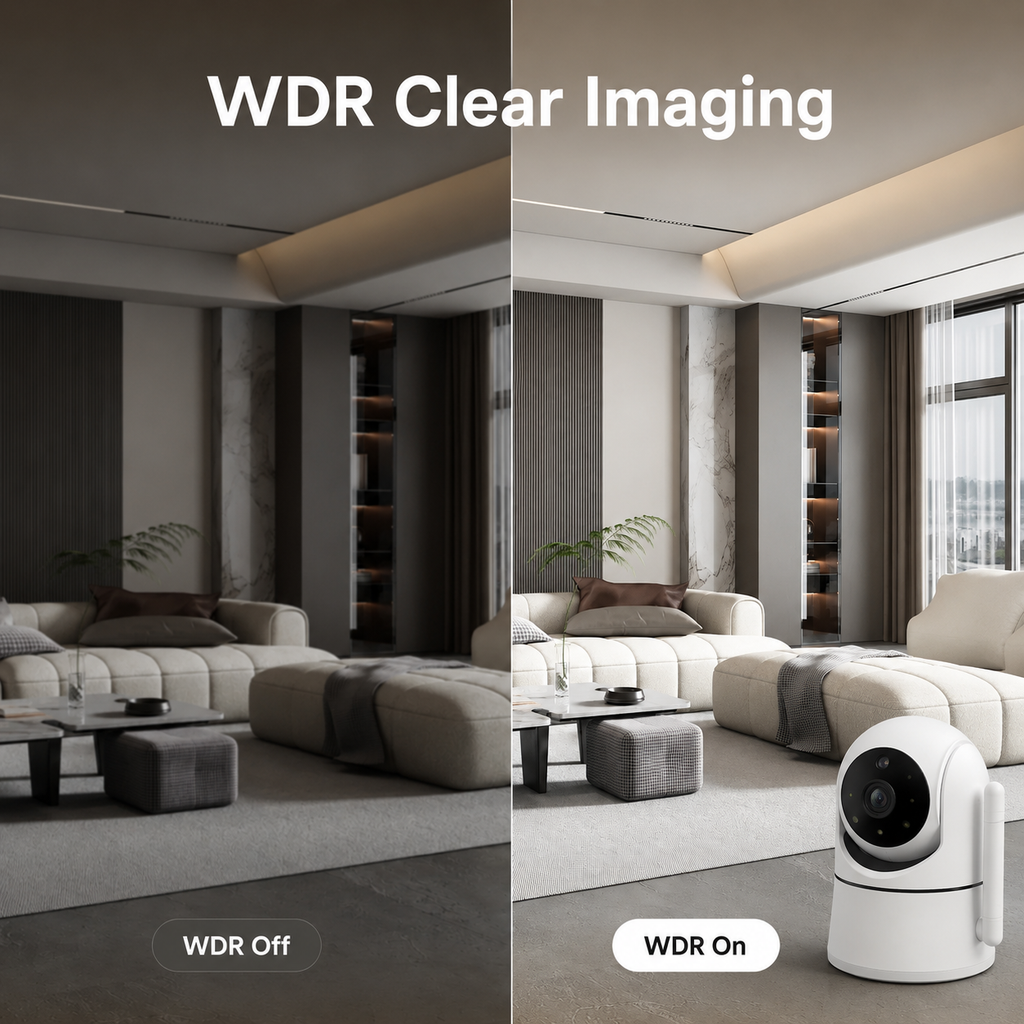 WDR clear imaging before and after visual