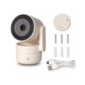 Cam?ra int?rieure Neocam Wi-Fi 6 kit standard avec accessoires sur fond blanc