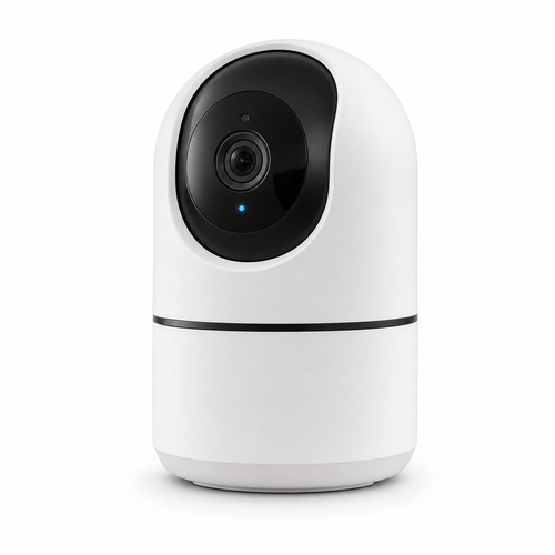 NéoCam Pan-Tilt Pro caméra intérieure Wi-Fi 360 sur fond blanc