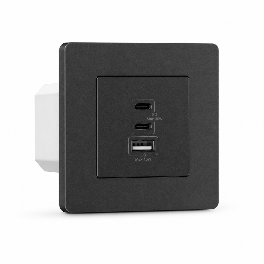 NéoCharge Ring Comfort - prise chargeur USB gris graphite