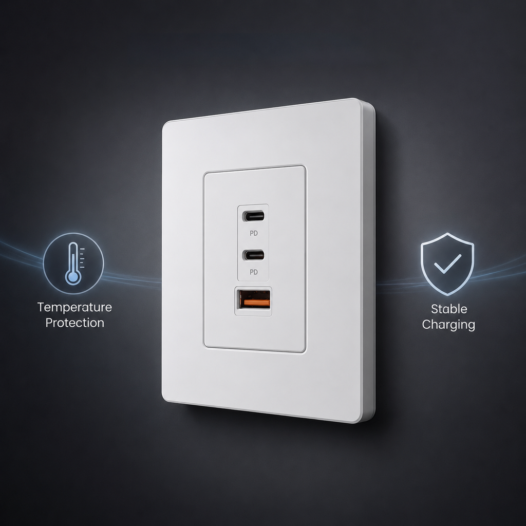 Temperature protection and stable charging visual