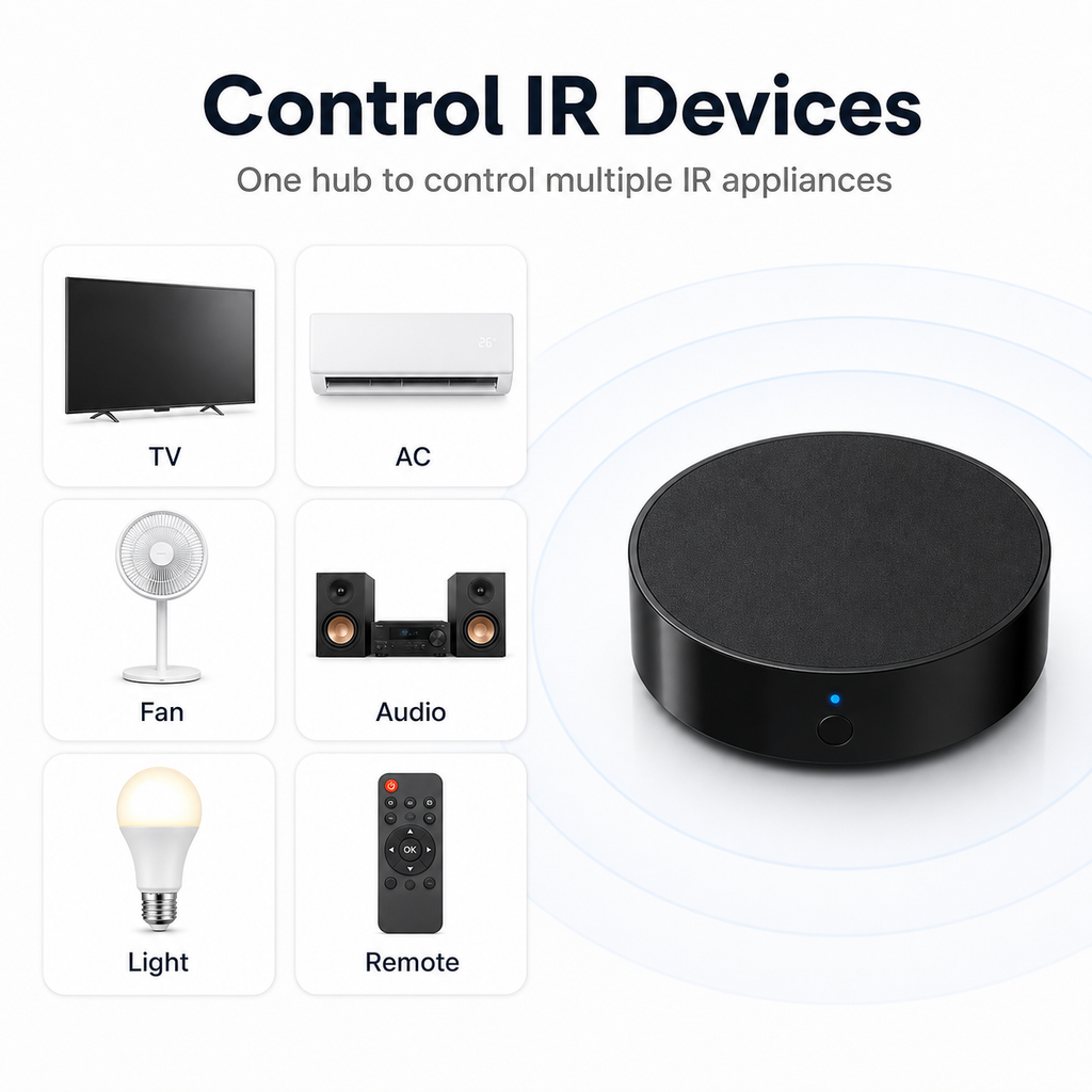 Control IR devices categories with WiFi IR remote hub