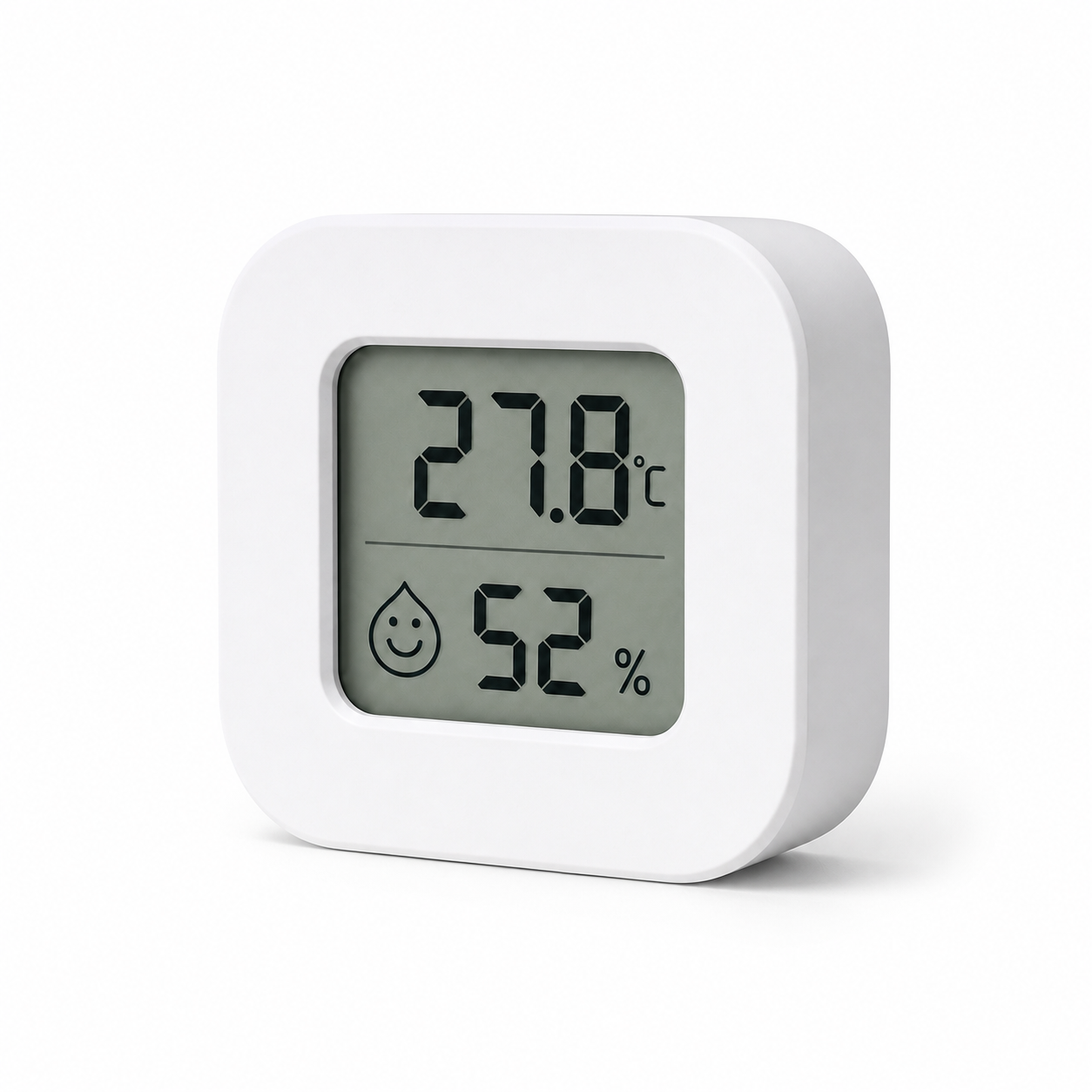 Capteur ZigBee température humidité LCD lot de 1 sur fond blanc studio