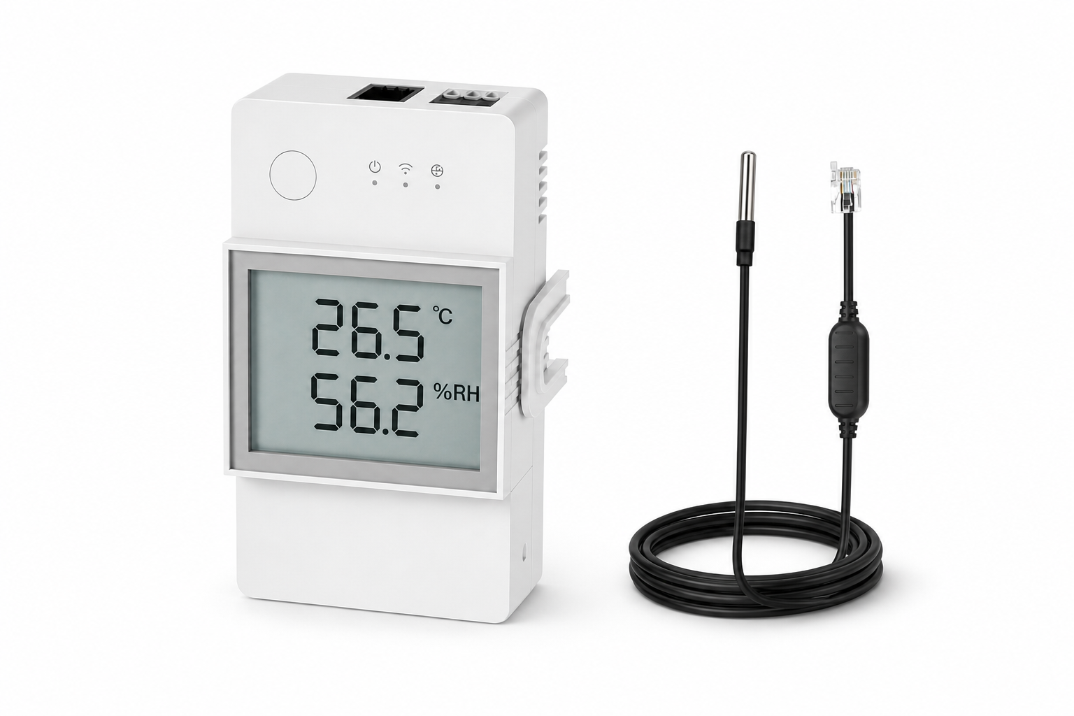 NéoClimate LCD Pro 16A module with WTS01 waterproof temperature probe