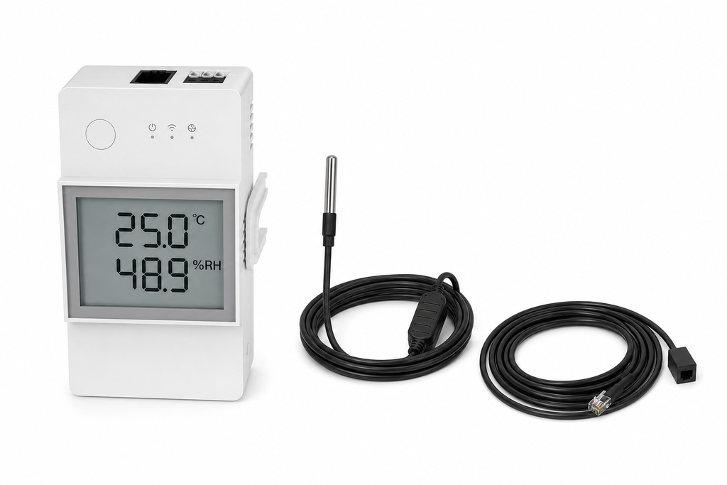 NéoClimate LCD Pro 20A module with WTS01 waterproof probe and RL560 extension cable