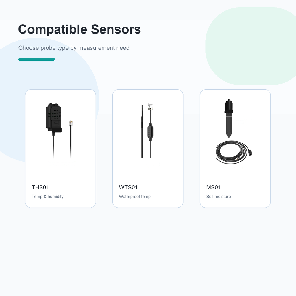 Compatible sensors overview for NéoClimate LCD Pro THS01 WTS01 and MS01