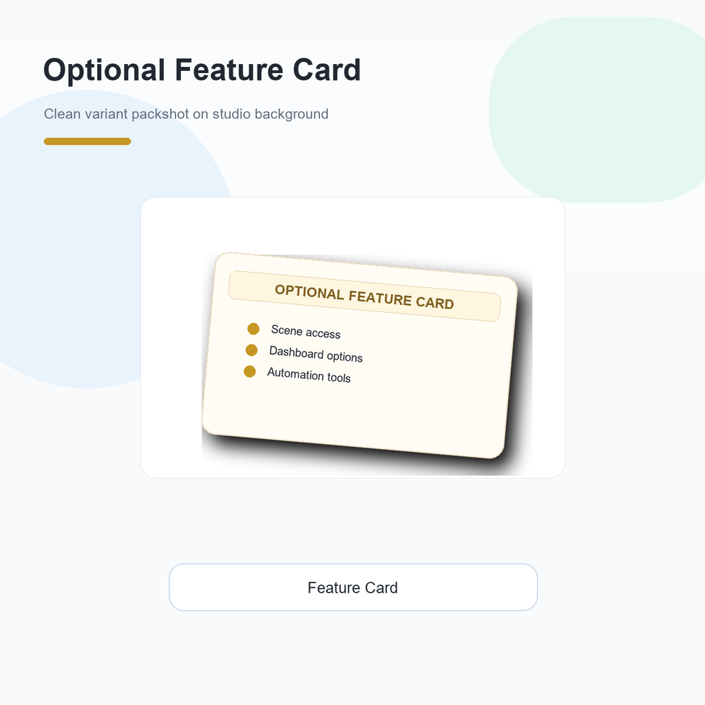 Studio packshot of neutral optional feature card for NéoClimate LCD Pro
