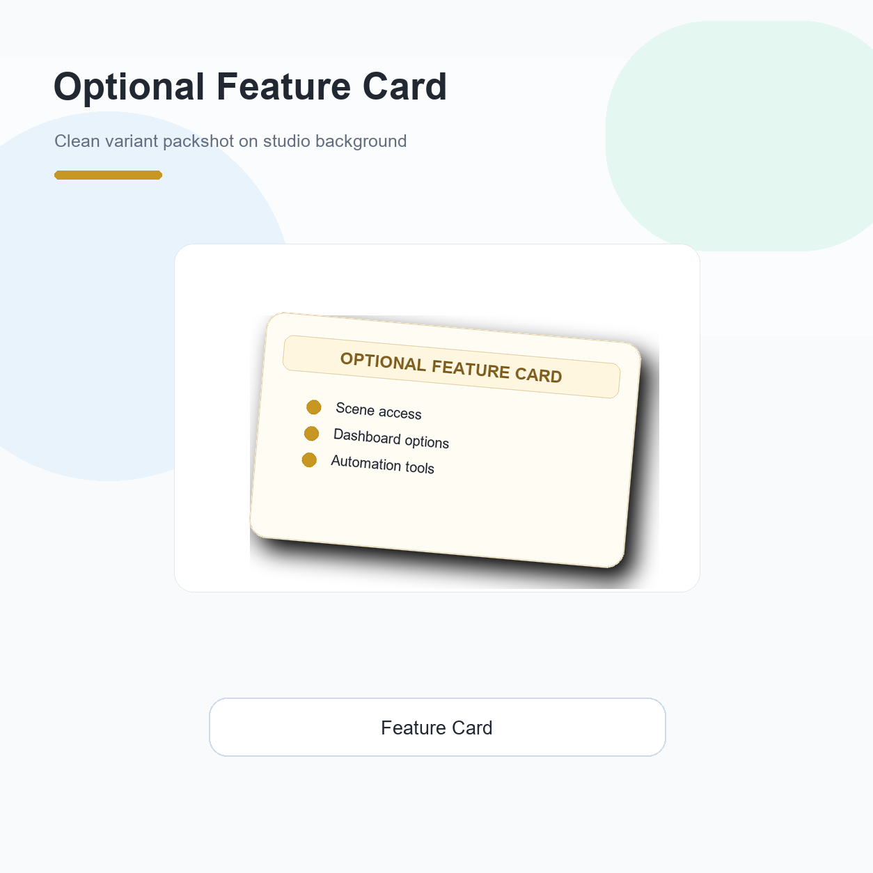 Studio packshot of neutral optional feature card for NéoClimate LCD Pro