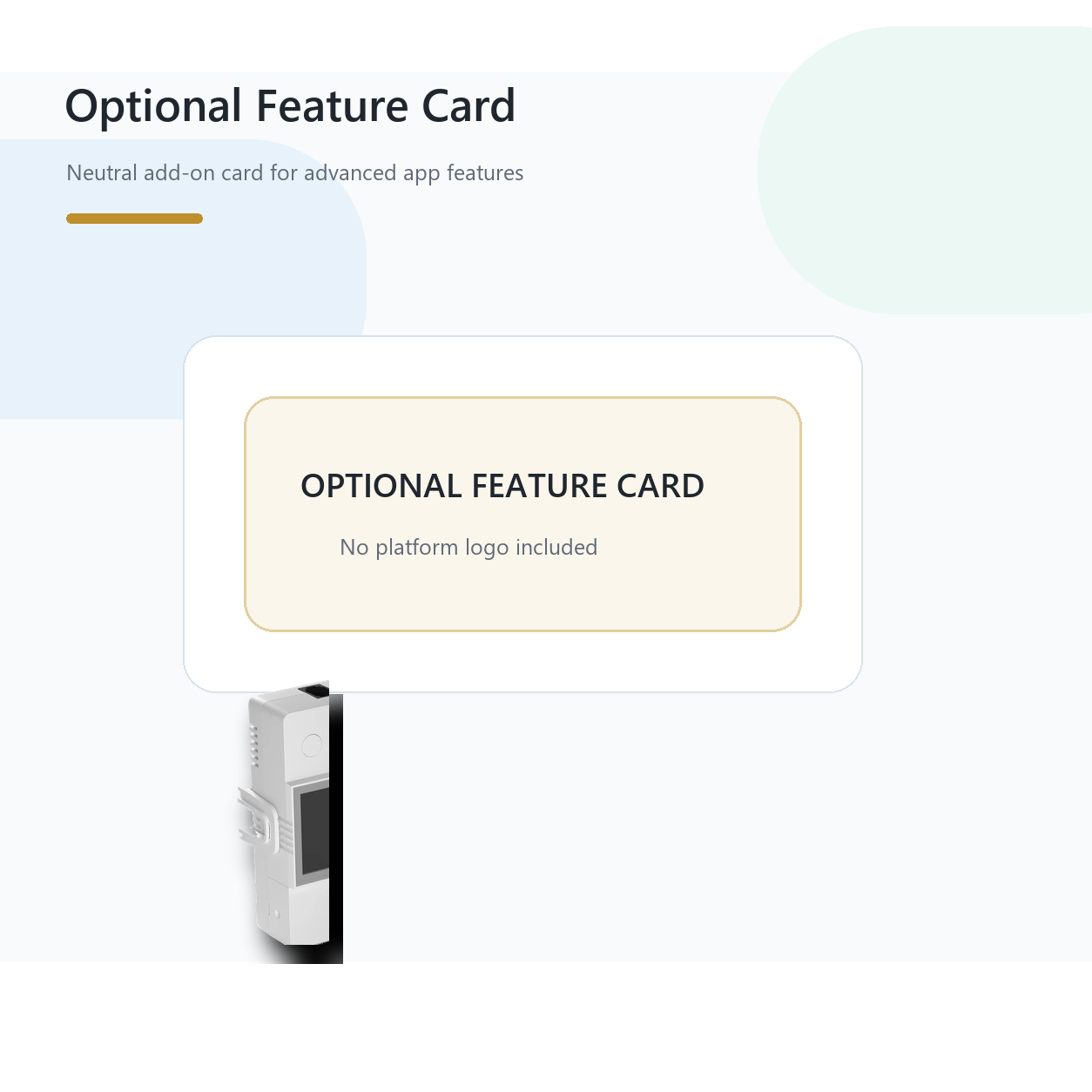 Optional neutral feature card overview for NéoClimate LCD Pro app features