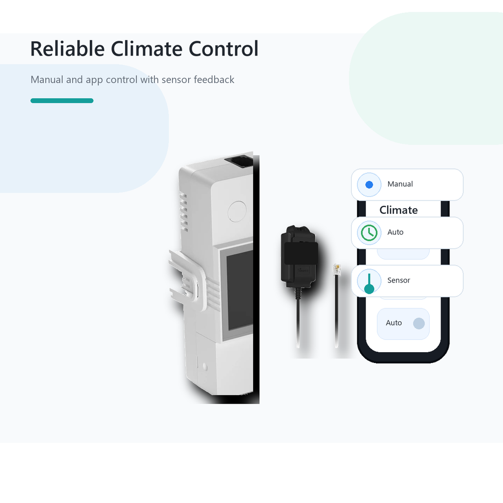 Reliable manual app and automatic control modes for NéoClimate LCD Pro