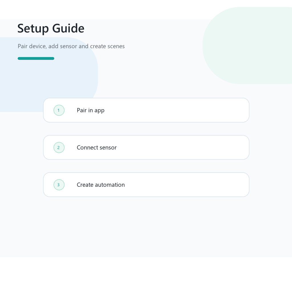 Setup guide overview for pairing NéoClimate LCD Pro module and sensors