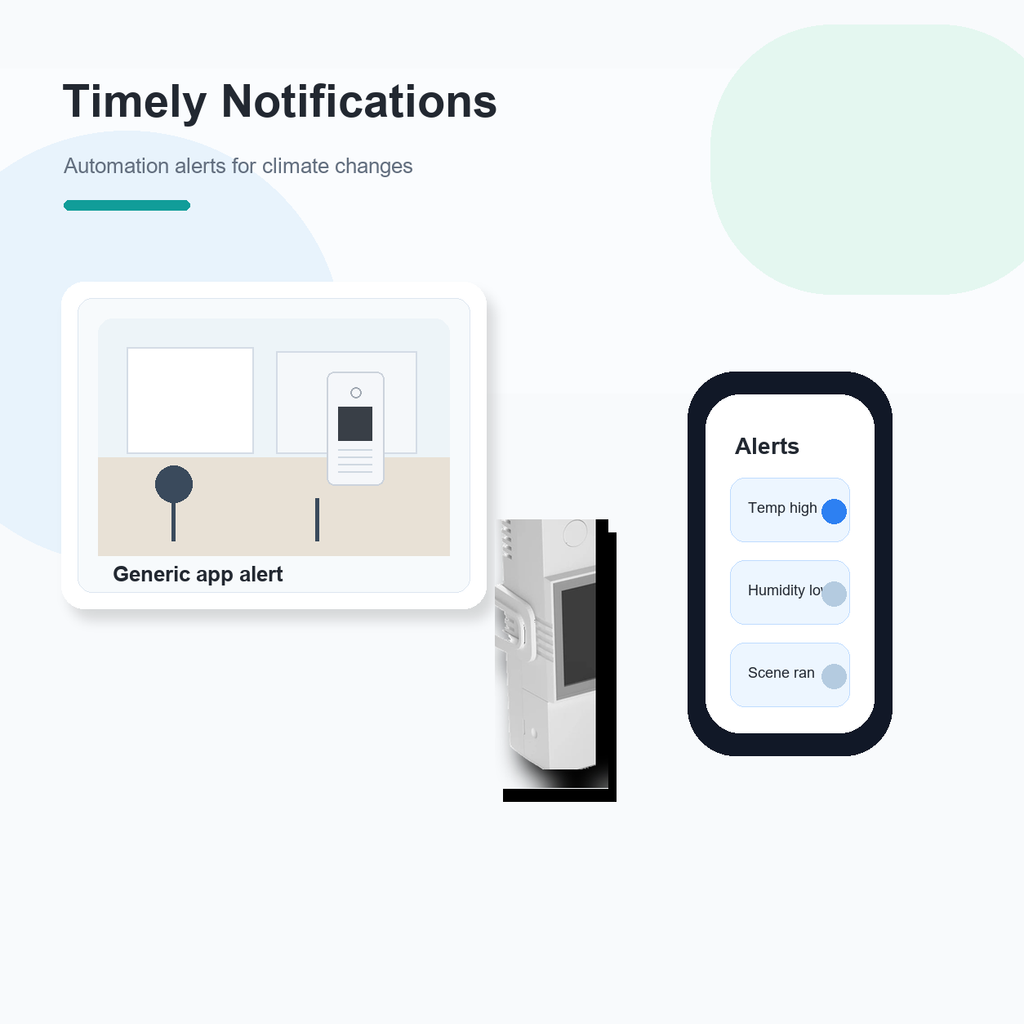 Timely notification overview for NéoClimate LCD Pro climate automation