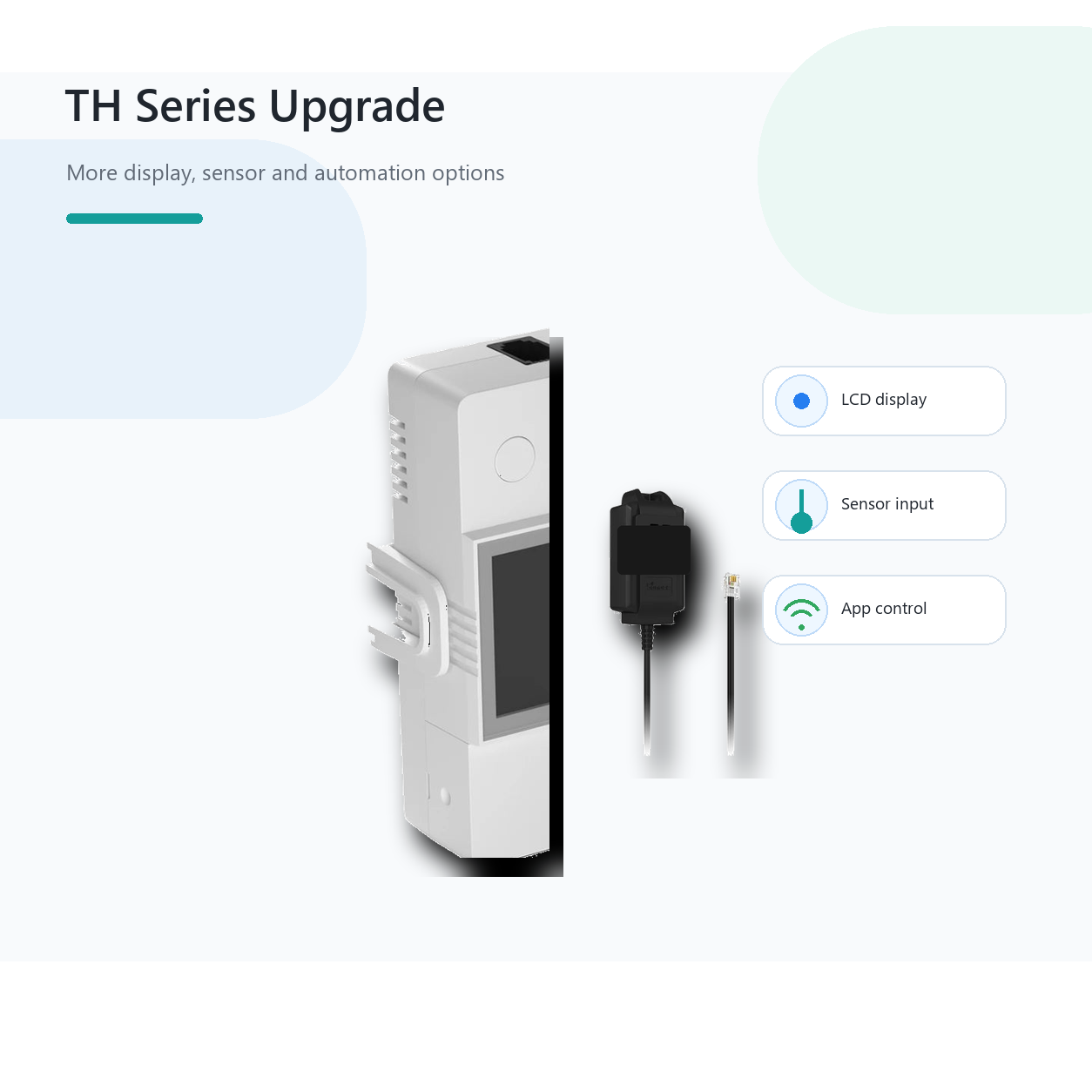 Overview of NéoClimate LCD Pro TH series display sensor and automation options