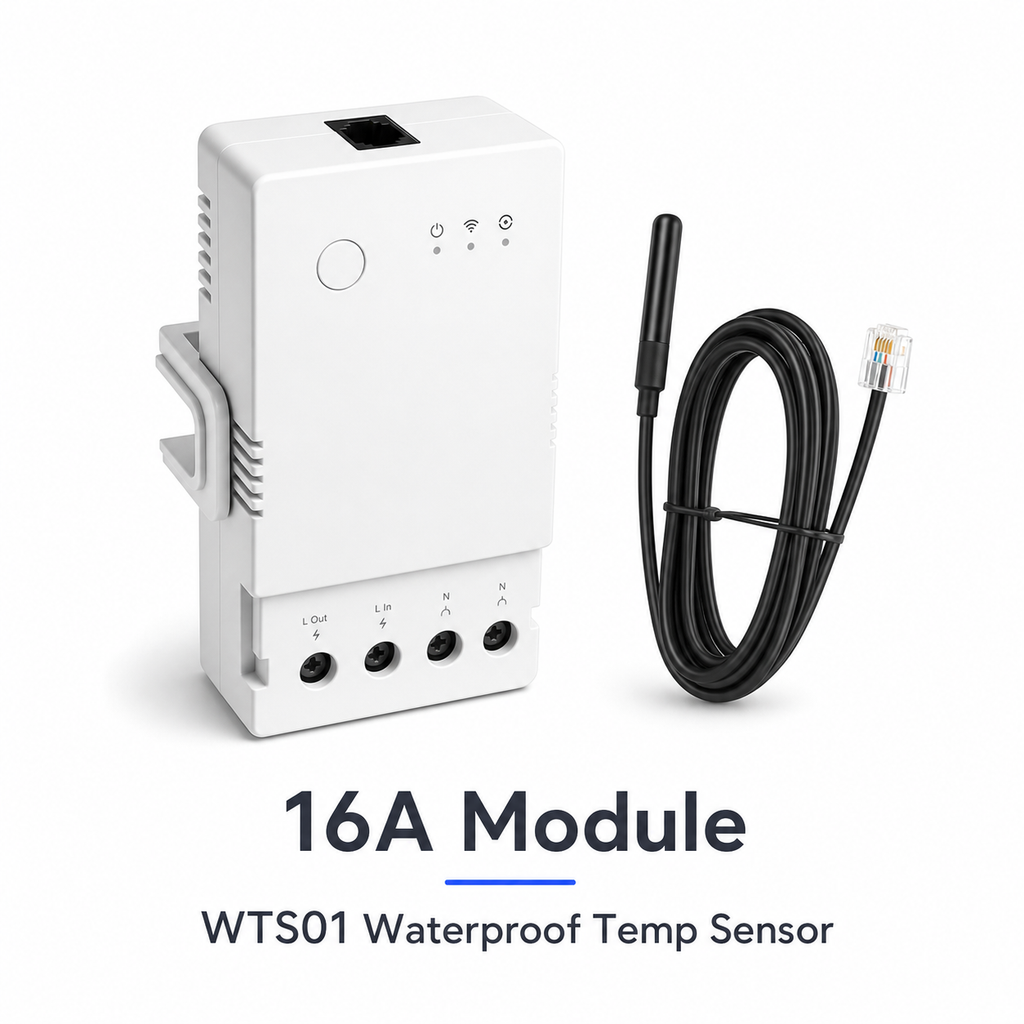 16A module with WTS01 waterproof temperature sensor variant