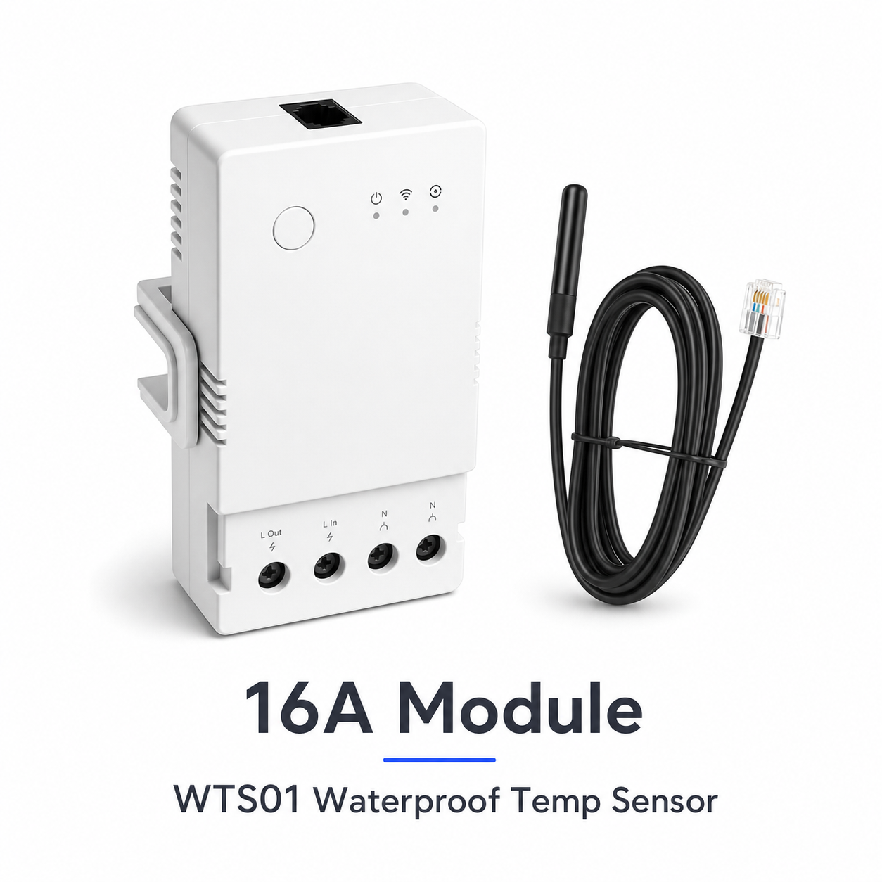 16A module with WTS01 waterproof temperature sensor variant