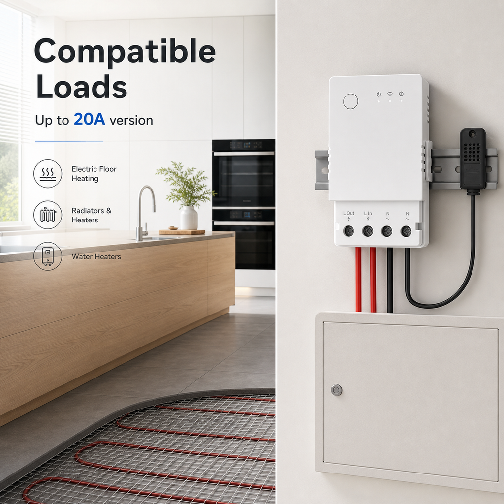 Compatible load control scene for Wi-Fi temperature relay module
