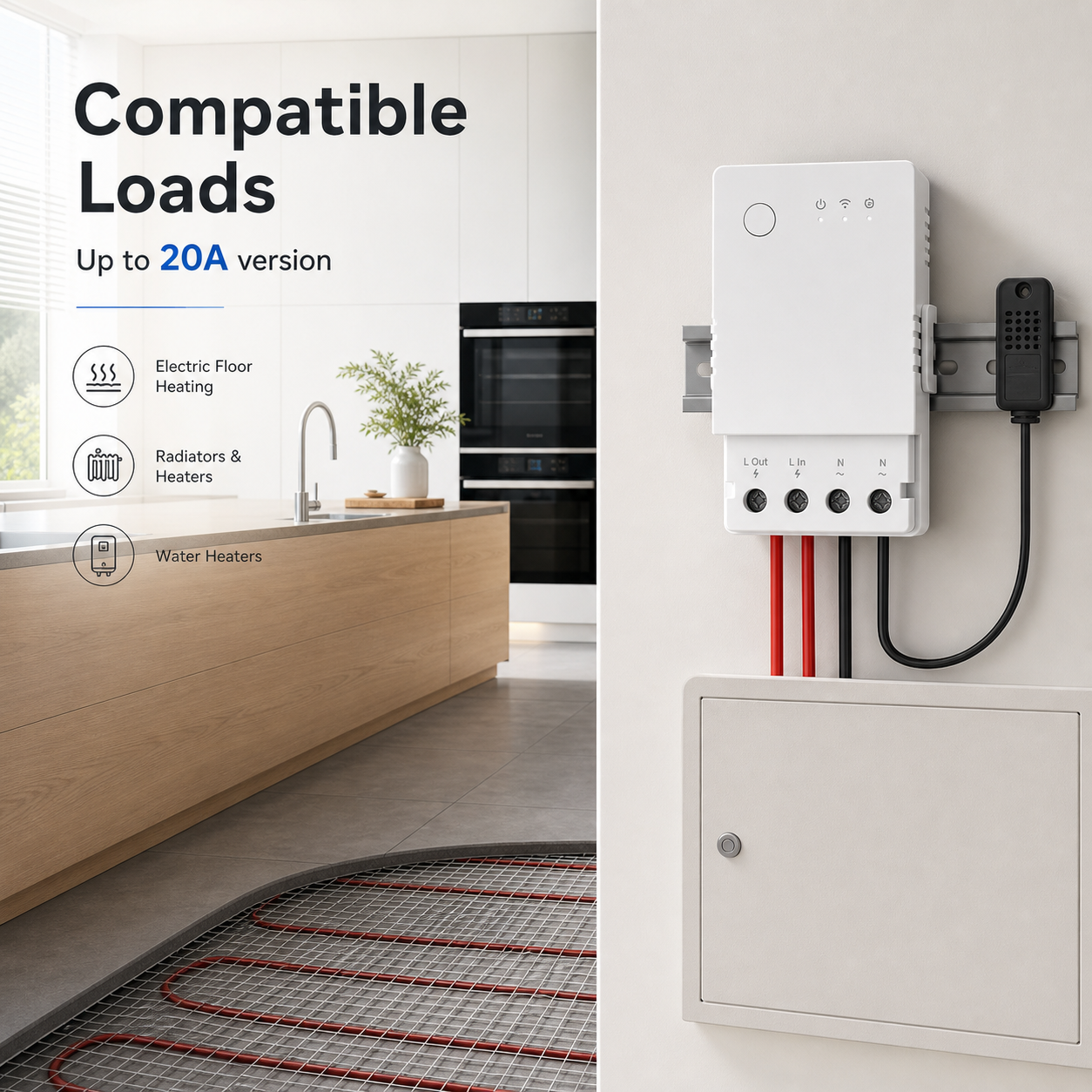 Compatible load control scene for Wi-Fi temperature relay module