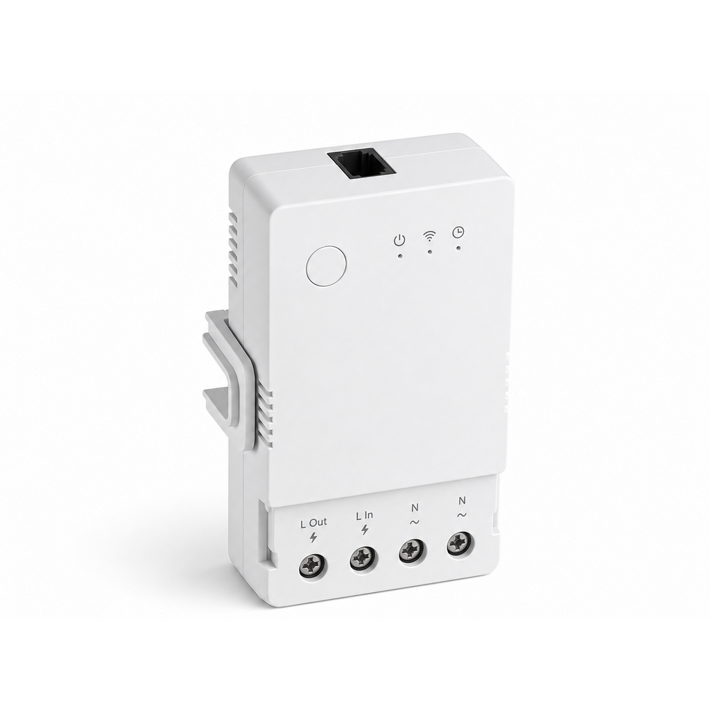 Module Wi-Fi température humidité 16A NéoClimate Relay Pro sur fond blanc