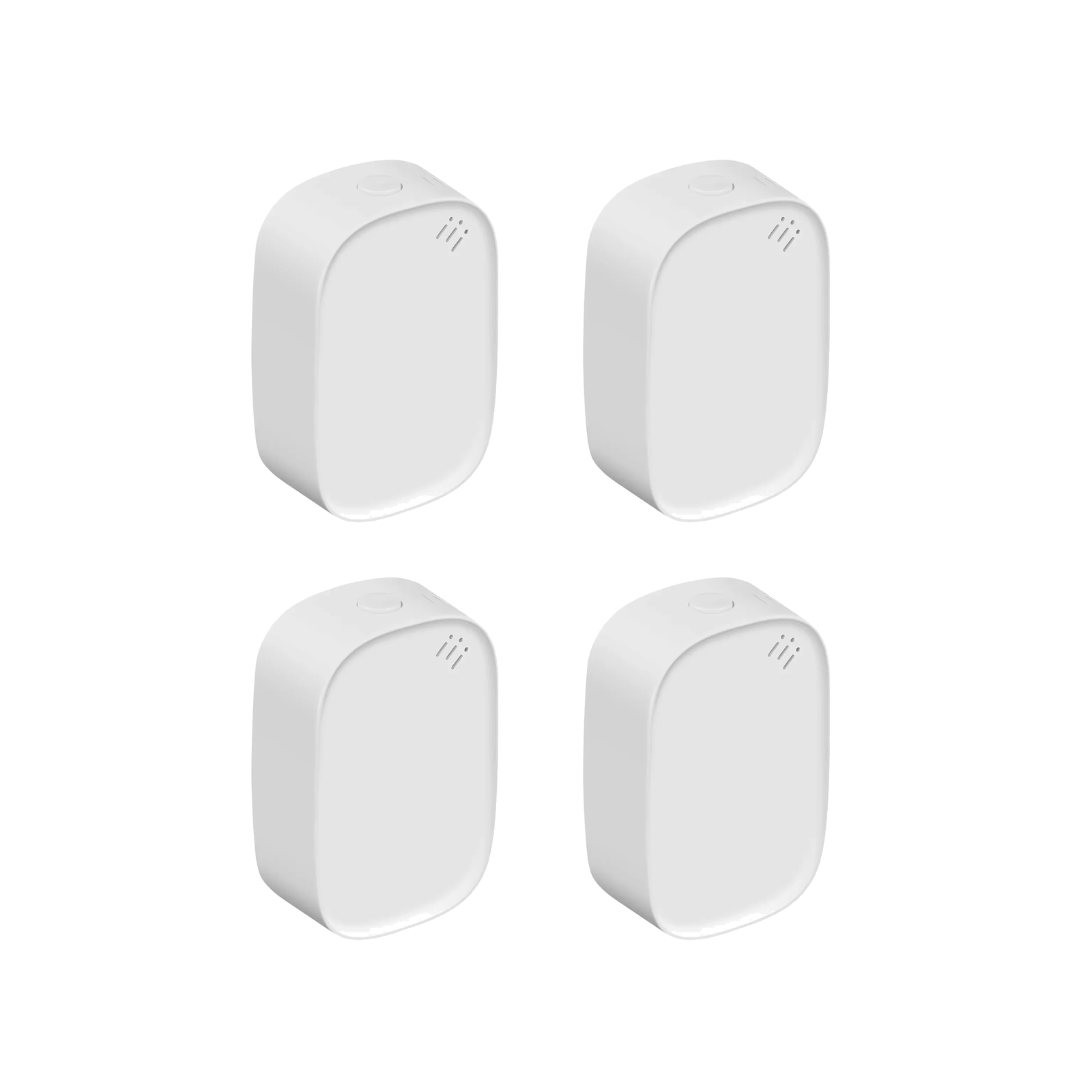 Lot de quatre capteurs temp?rature humidit? ZigBee Neoclimate coloris blanc sur fond blanc