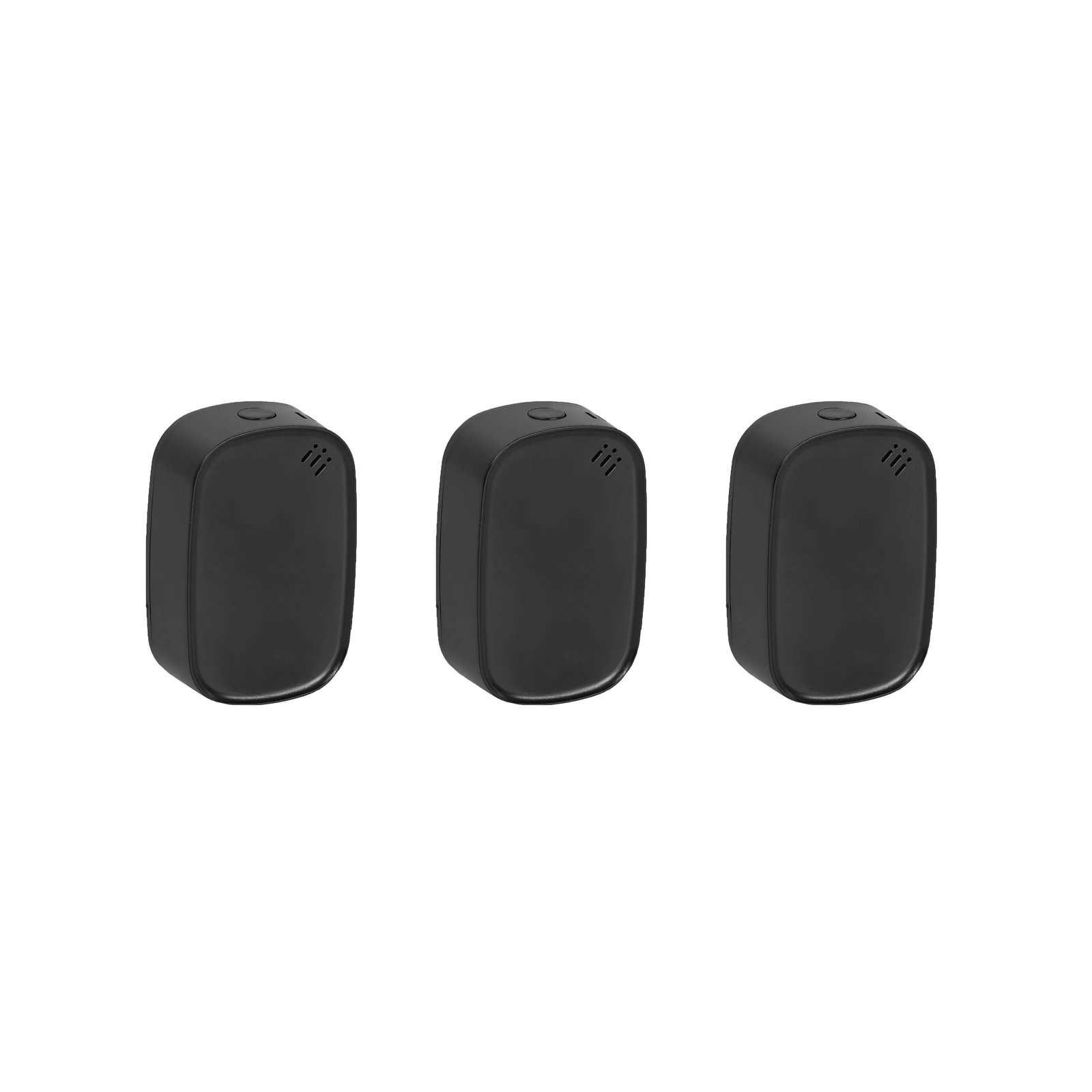 Lot de trois capteurs temp?rature humidit? ZigBee Neoclimate coloris noir sur fond blanc