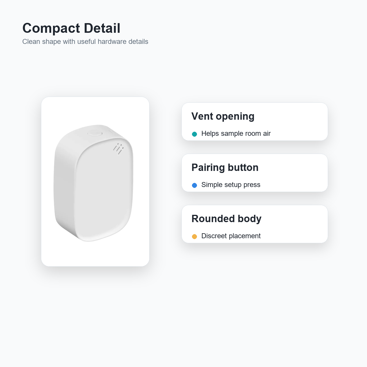 Compact detail view of ZigBee climate sensor
