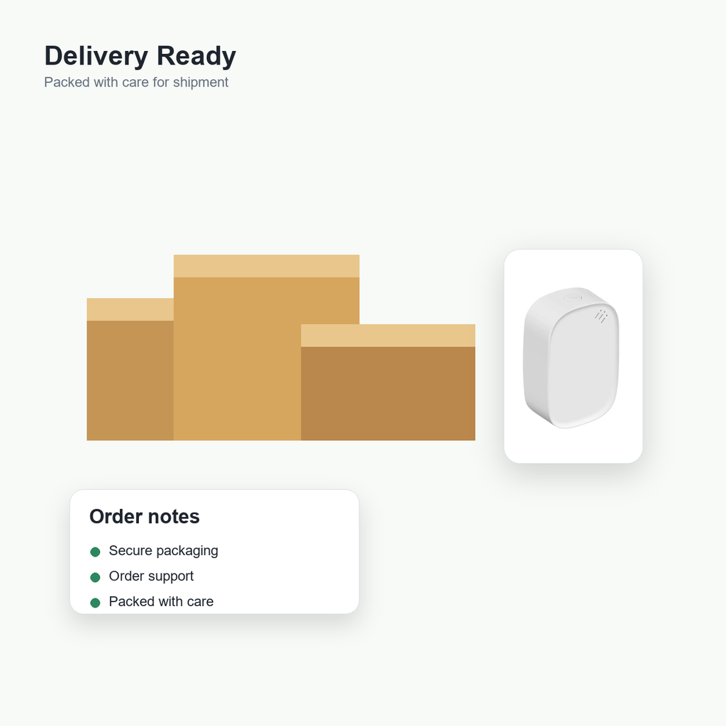 Delivery-ready packaging concept for ZigBee climate sensor