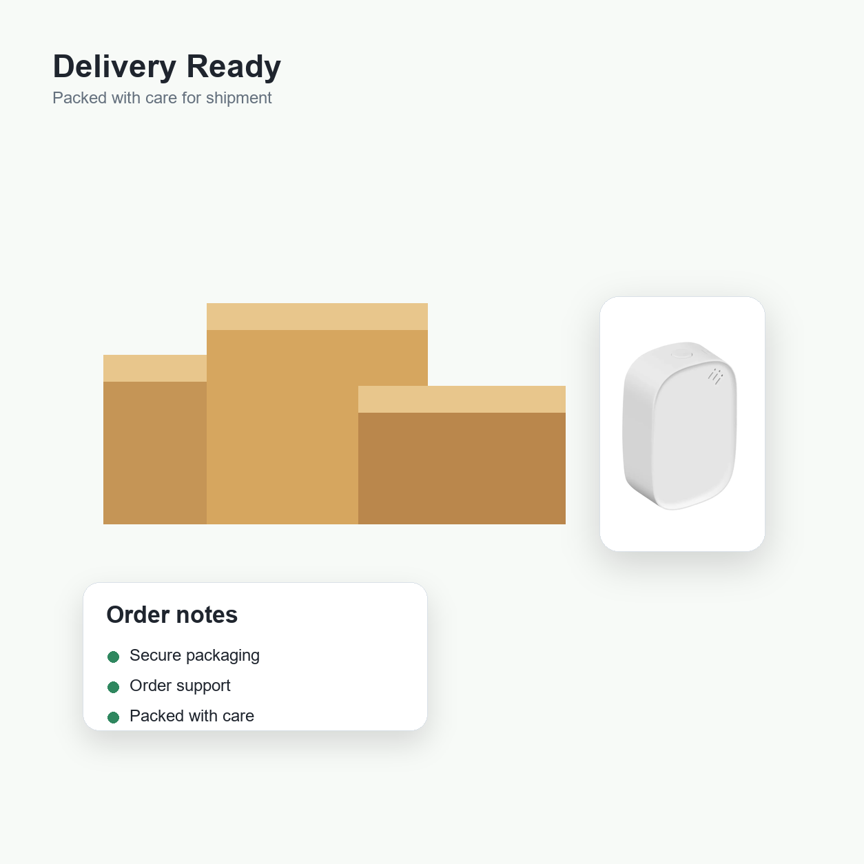 Delivery-ready packaging concept for ZigBee climate sensor