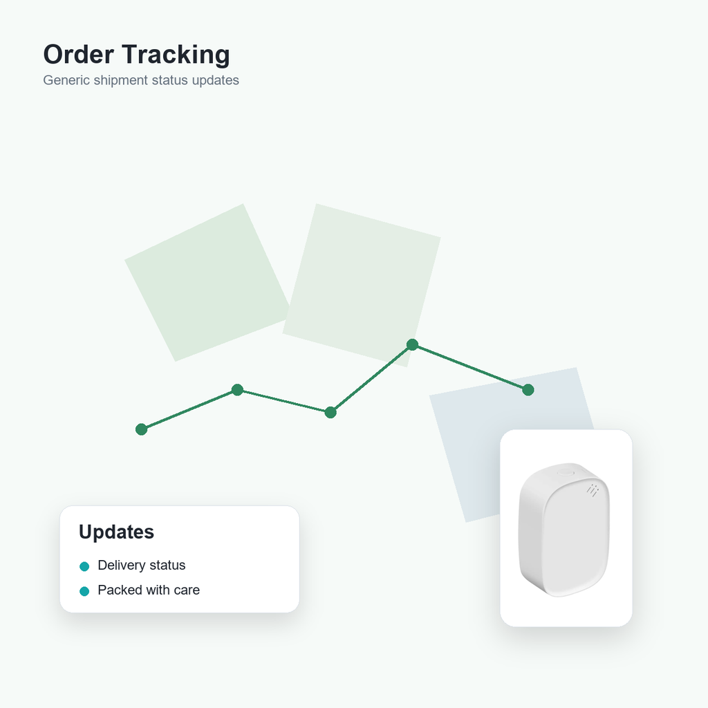 Generic order tracking illustration for ZigBee climate sensor