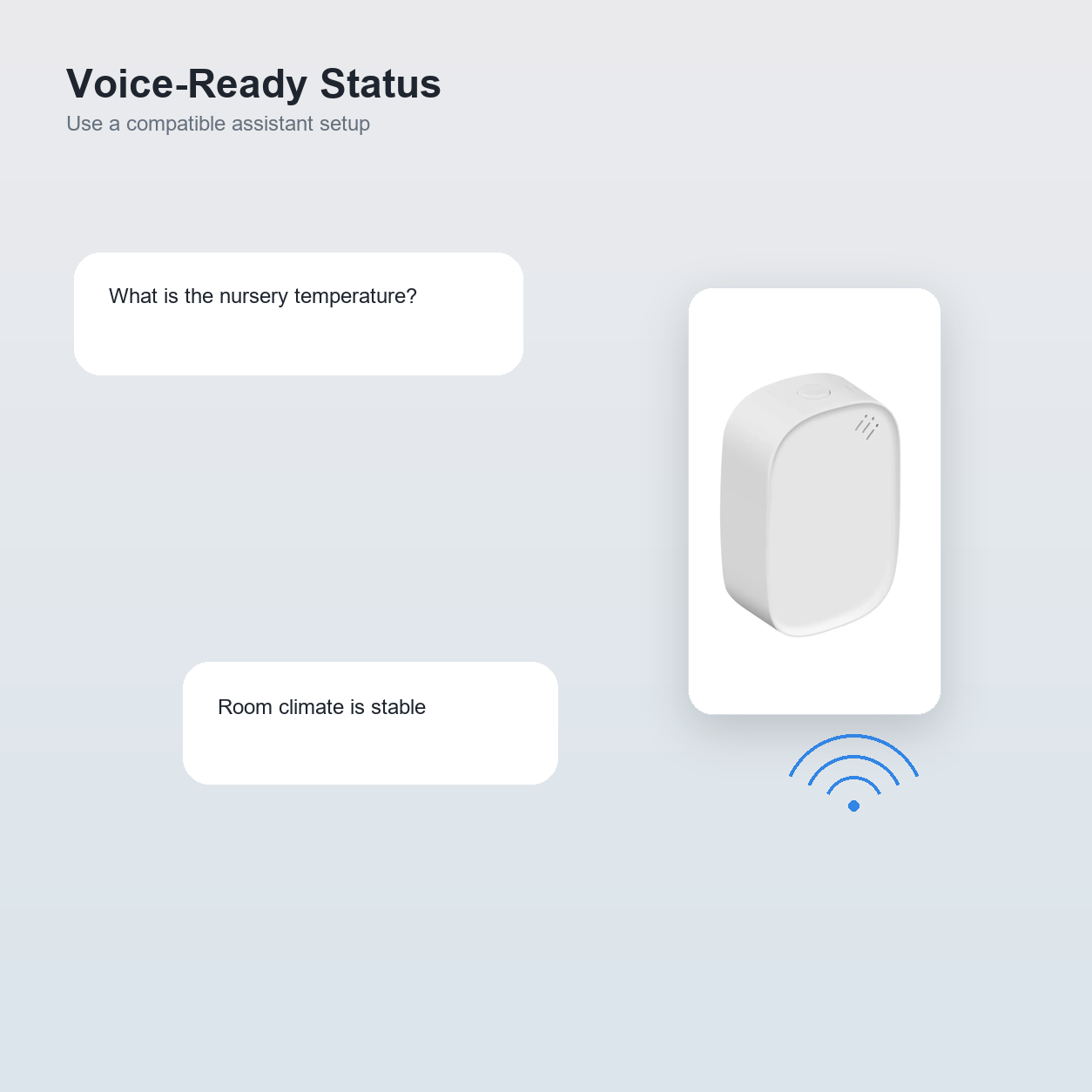 Generic voice status scene for temperature and humidity sensor