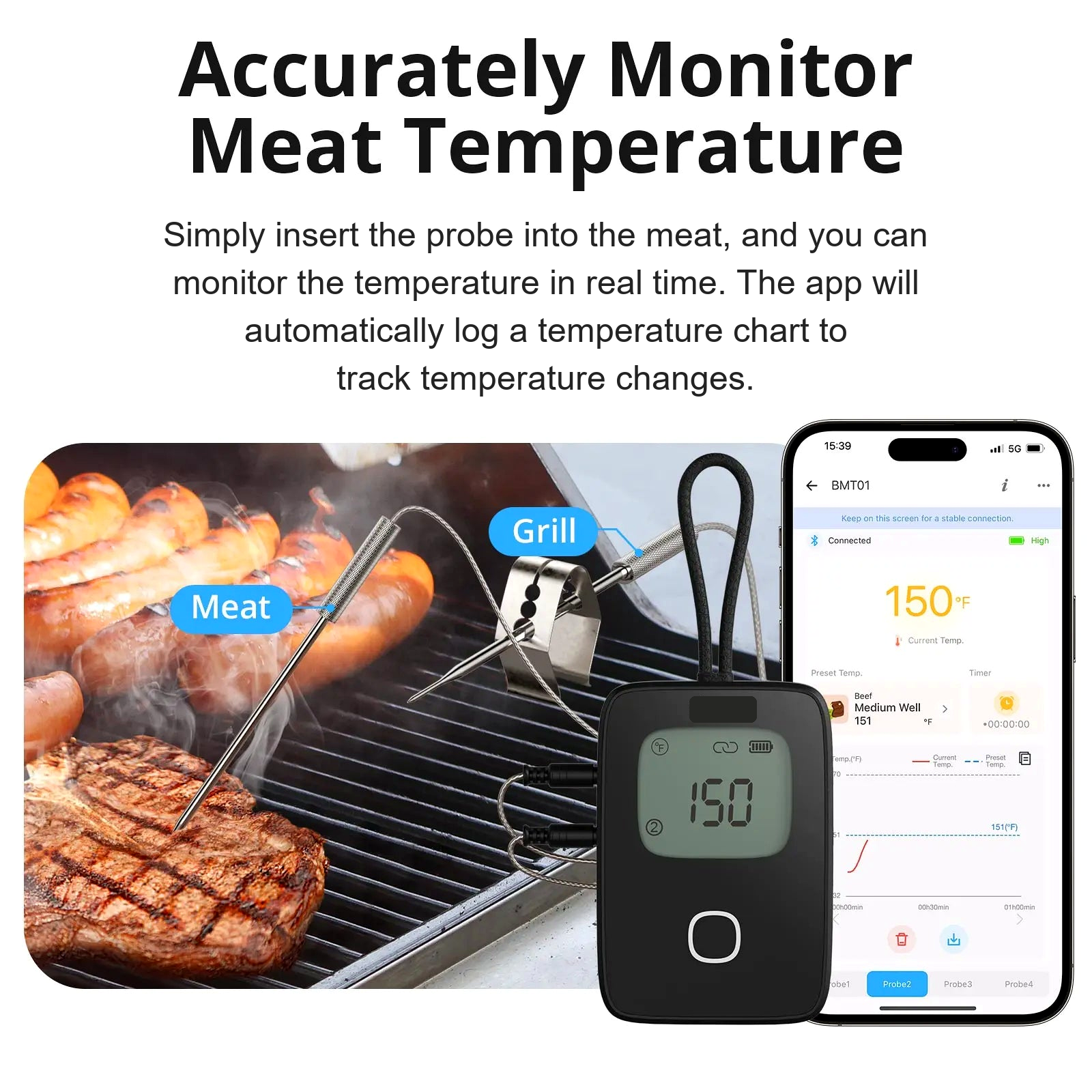 NéoCook Thermo Pro BMT01 real time meat temperature monitoring