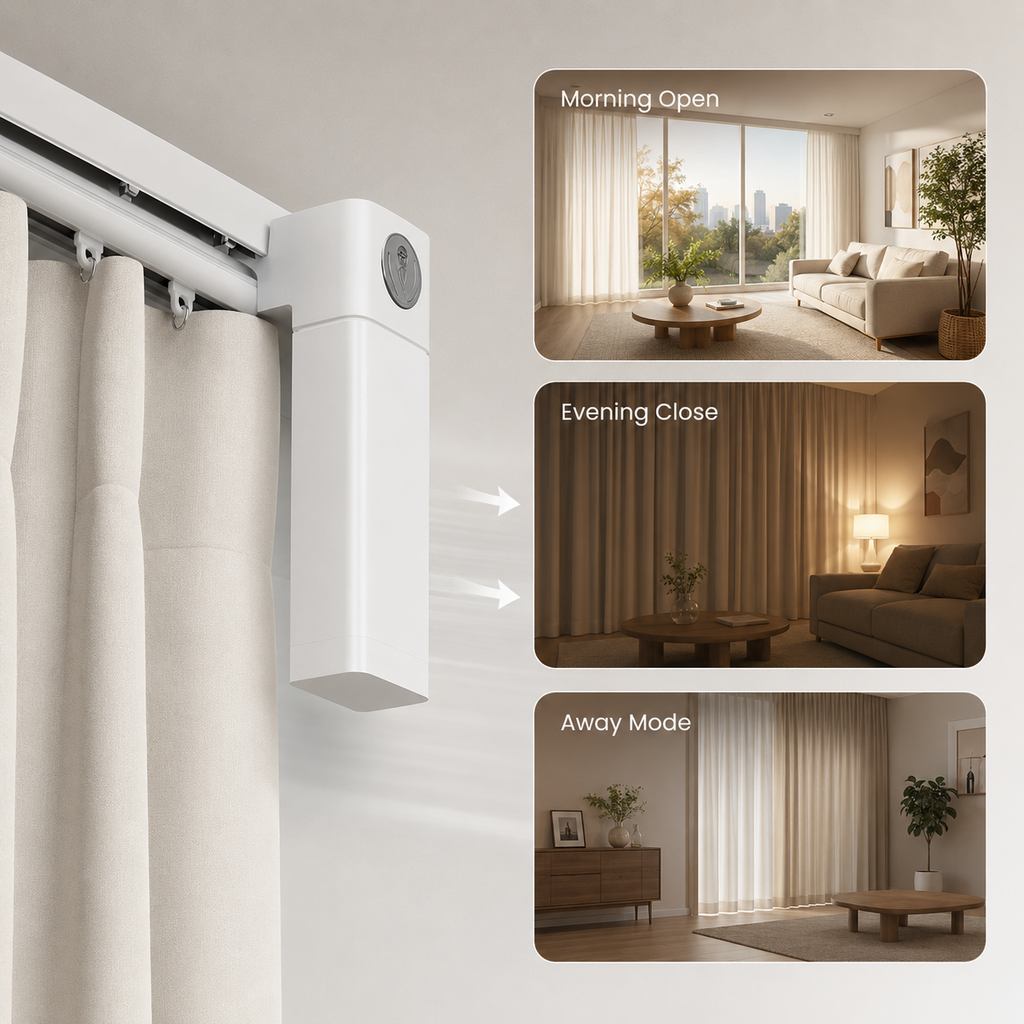 Lifestyle automation scenes for NeoCurtain smart curtain motor
