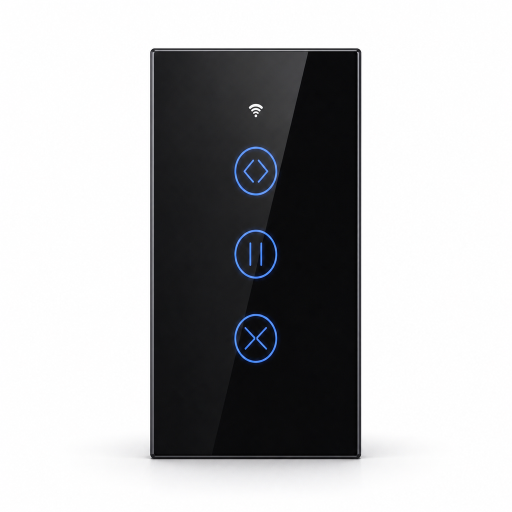 Black smart curtain touch switch variant studio packshot
