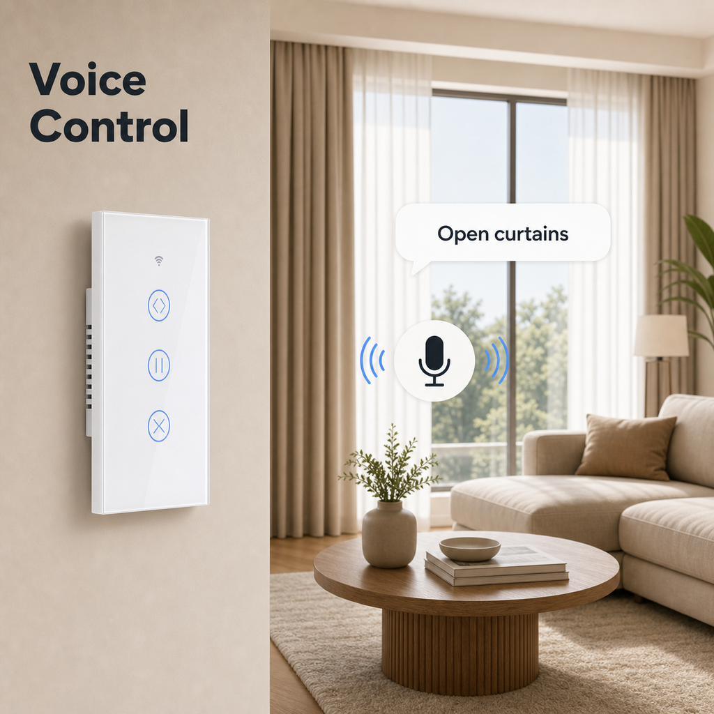 Generic voice control image for white curtain touch switch